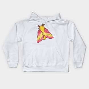 Rosy Maple Moth Kids Hoodie